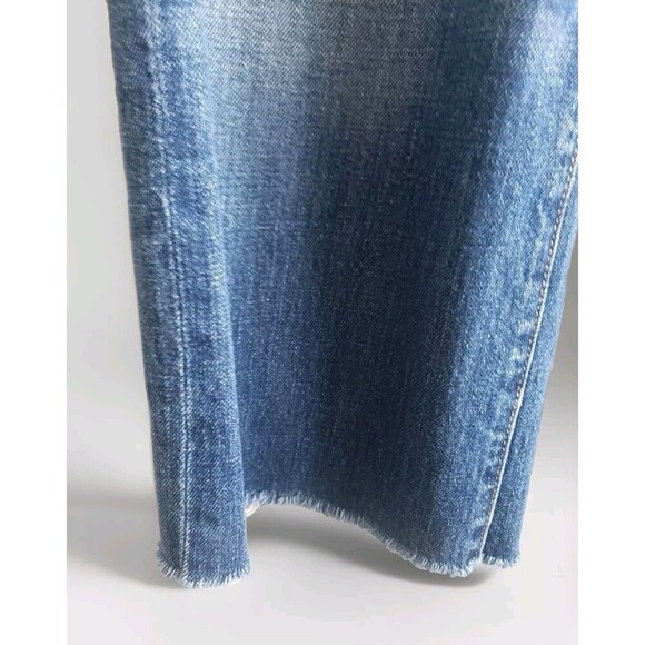 Seven7 Jeans Women 18 Blue Bootcut Crop Raw Hem 100% Cotton Y2k - Picture 5 of 8